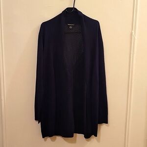 Perforated long cardigan